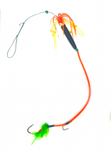 Оснастка на сома ручной работы "Big Cat Parrot" 150гр, 100кг (Цв. Оранж+Желт)